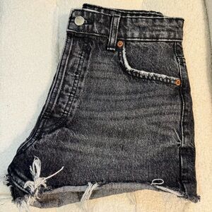 Zara Size 2 Black Denim Shorts
